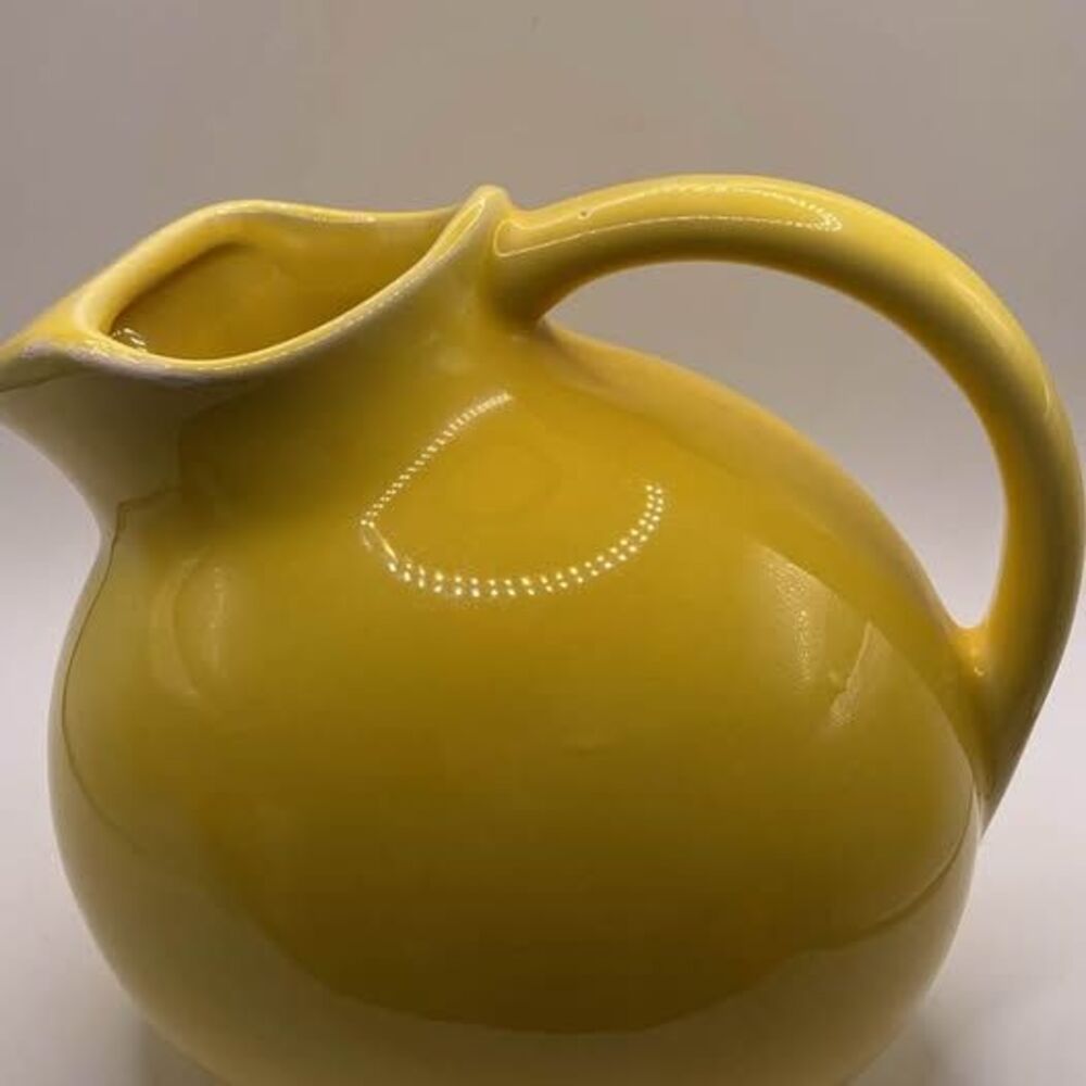 Vintage Mid-Century McCoy Yellow Ball Pitcher (6.5")